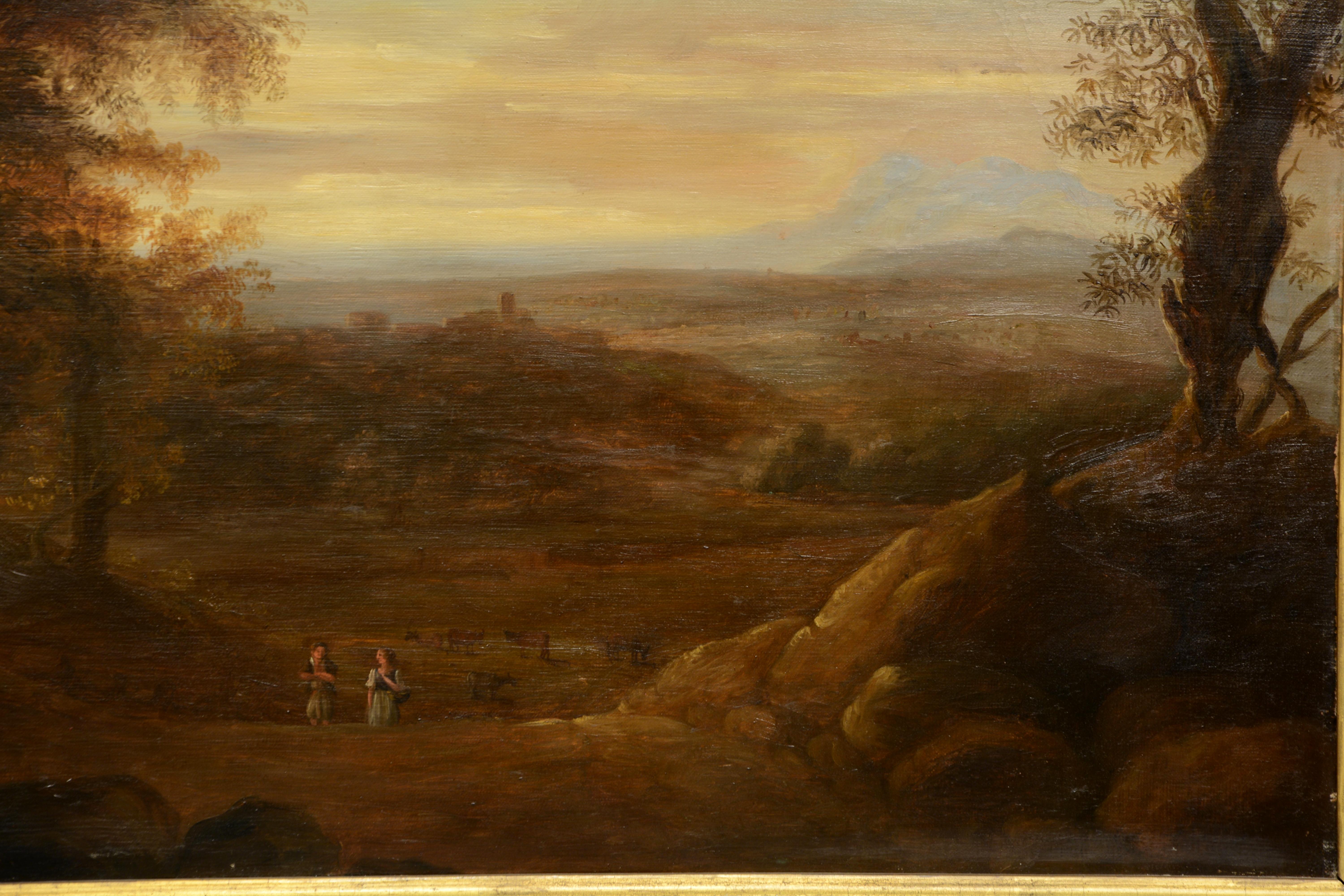 Landscapes, Xalapa, Mexico, Pair of Oils on Canvas, Spanish School, Ca 1840 For Sale 1