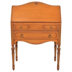 Landstrom French Regency Louis XVI Carved Mahogany Drop Front Secretary Desk