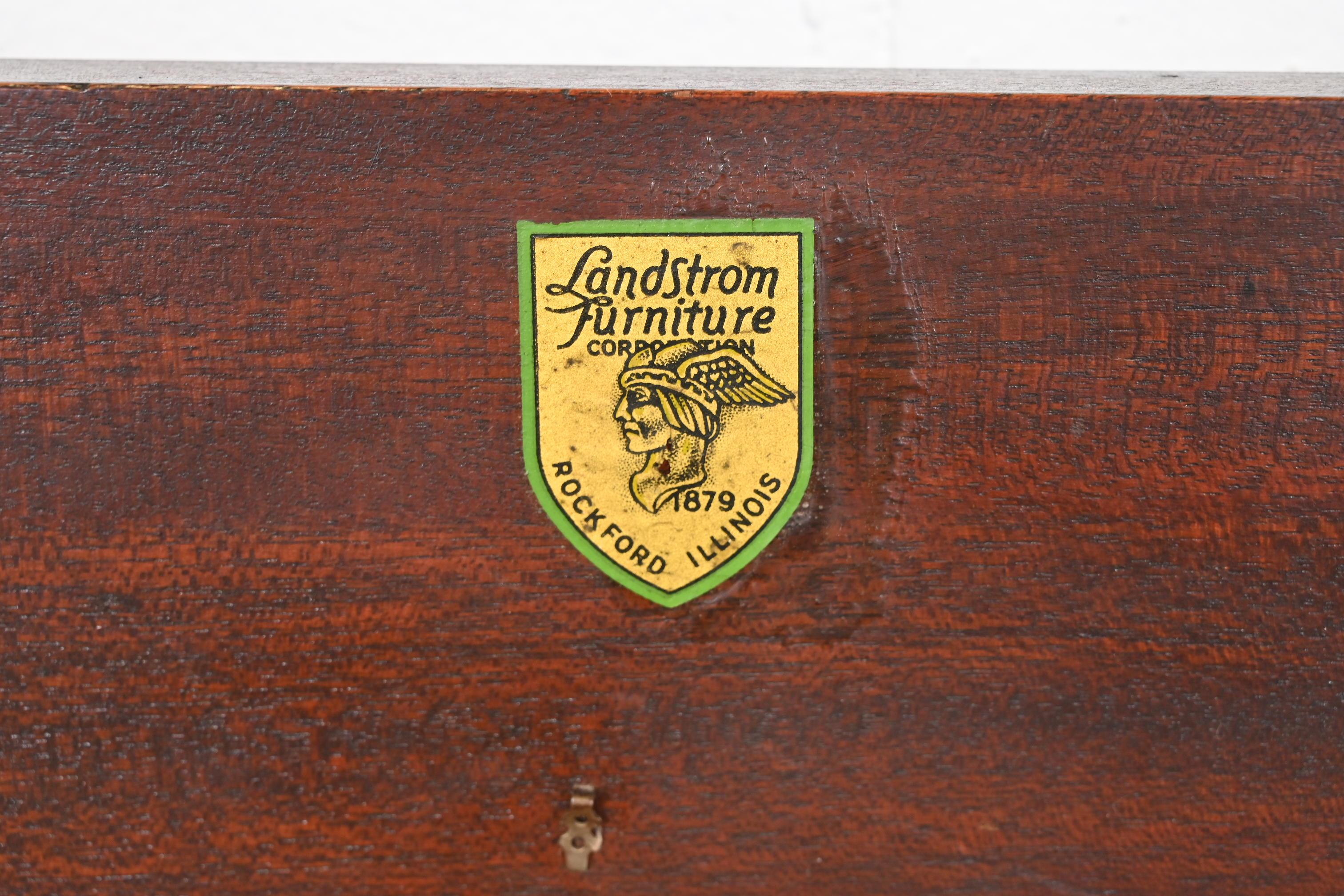 Landstrom Georgian Carved Mahogany Twin Size Bed, Circa 1940s For Sale 6