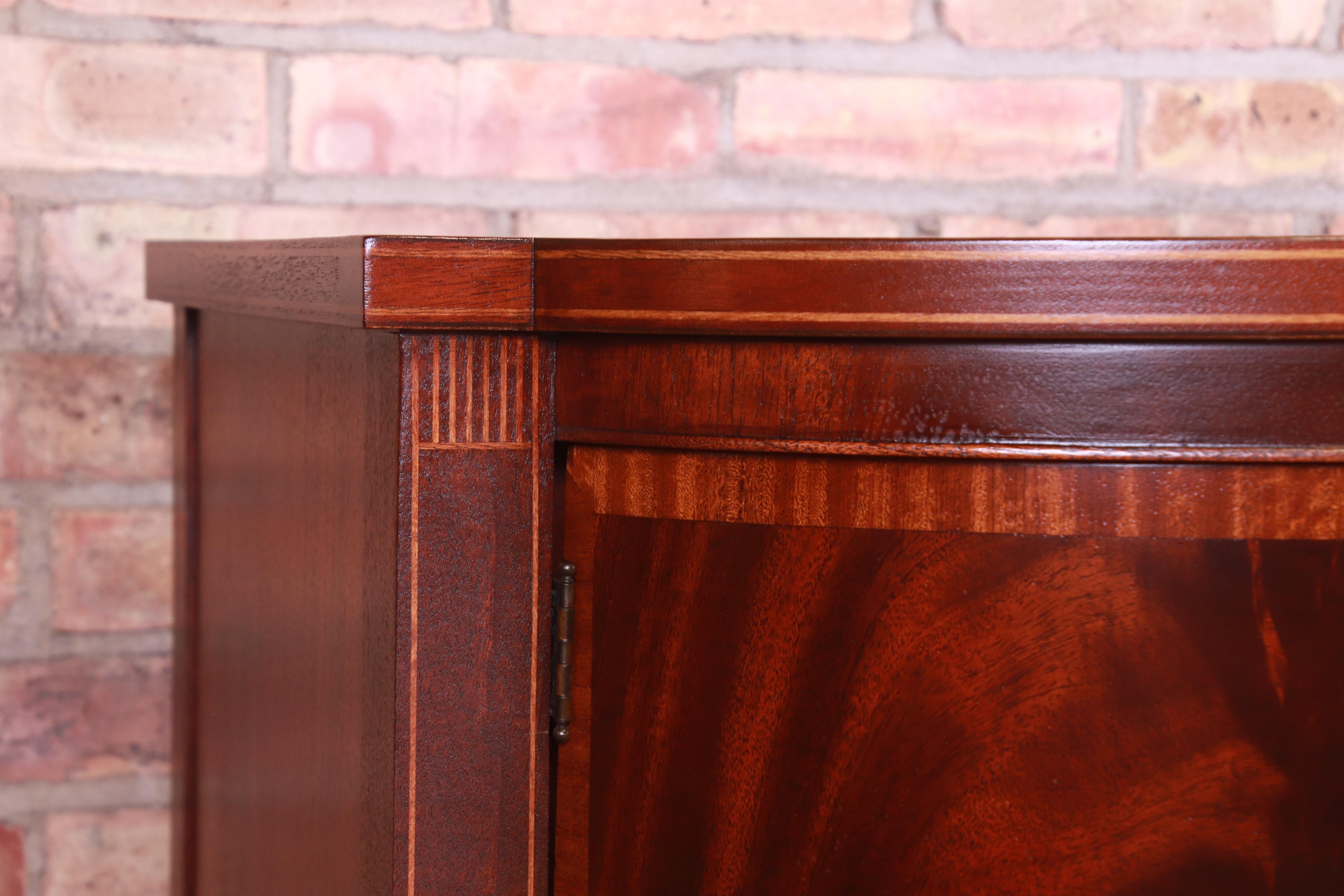 Landstrom Georgian Flame Mahogany Sideboard Credenza, Newly Refinished 10