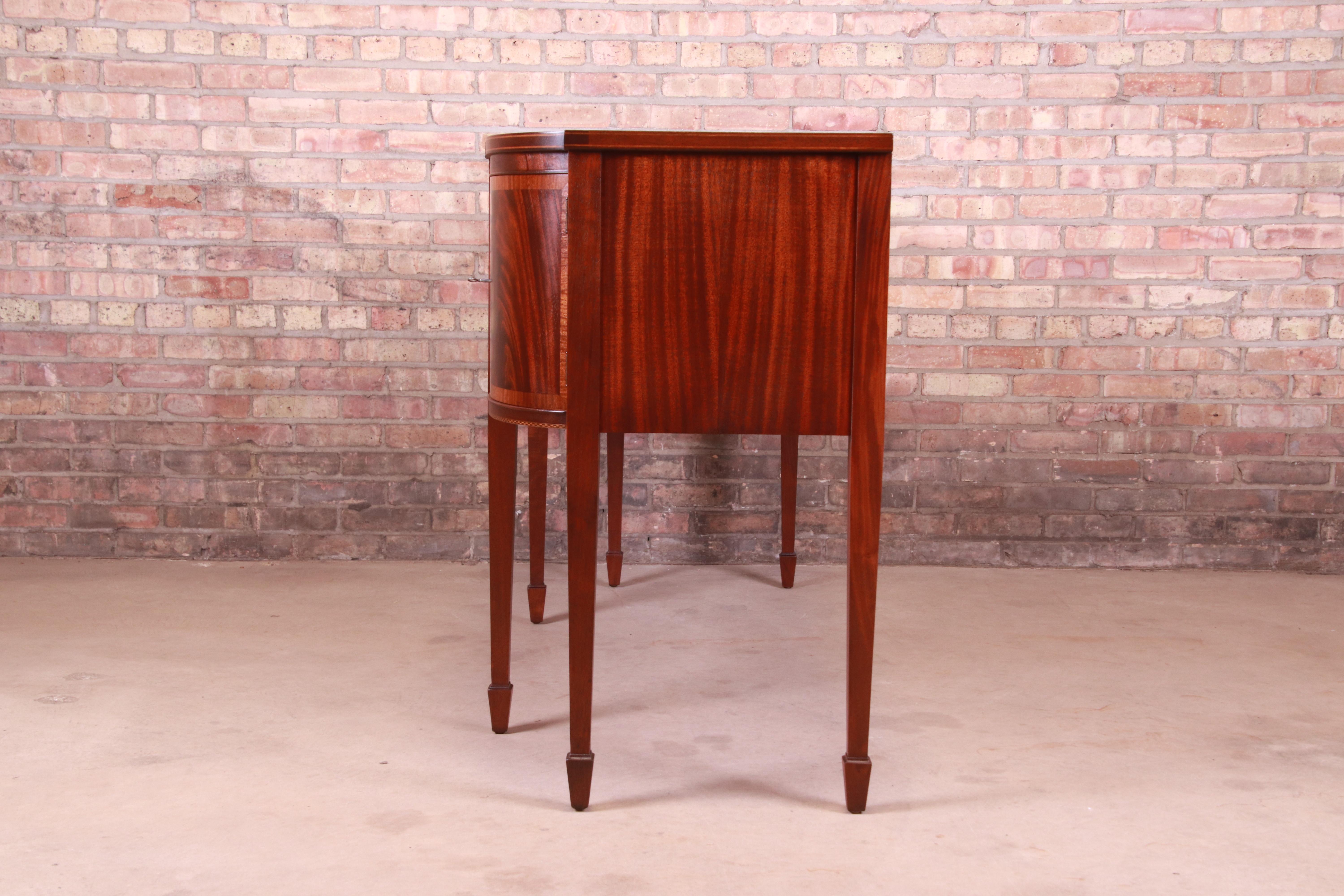 Landstrom Georgian Flame Mahogany Sideboard Credenza, Newly Refinished 12