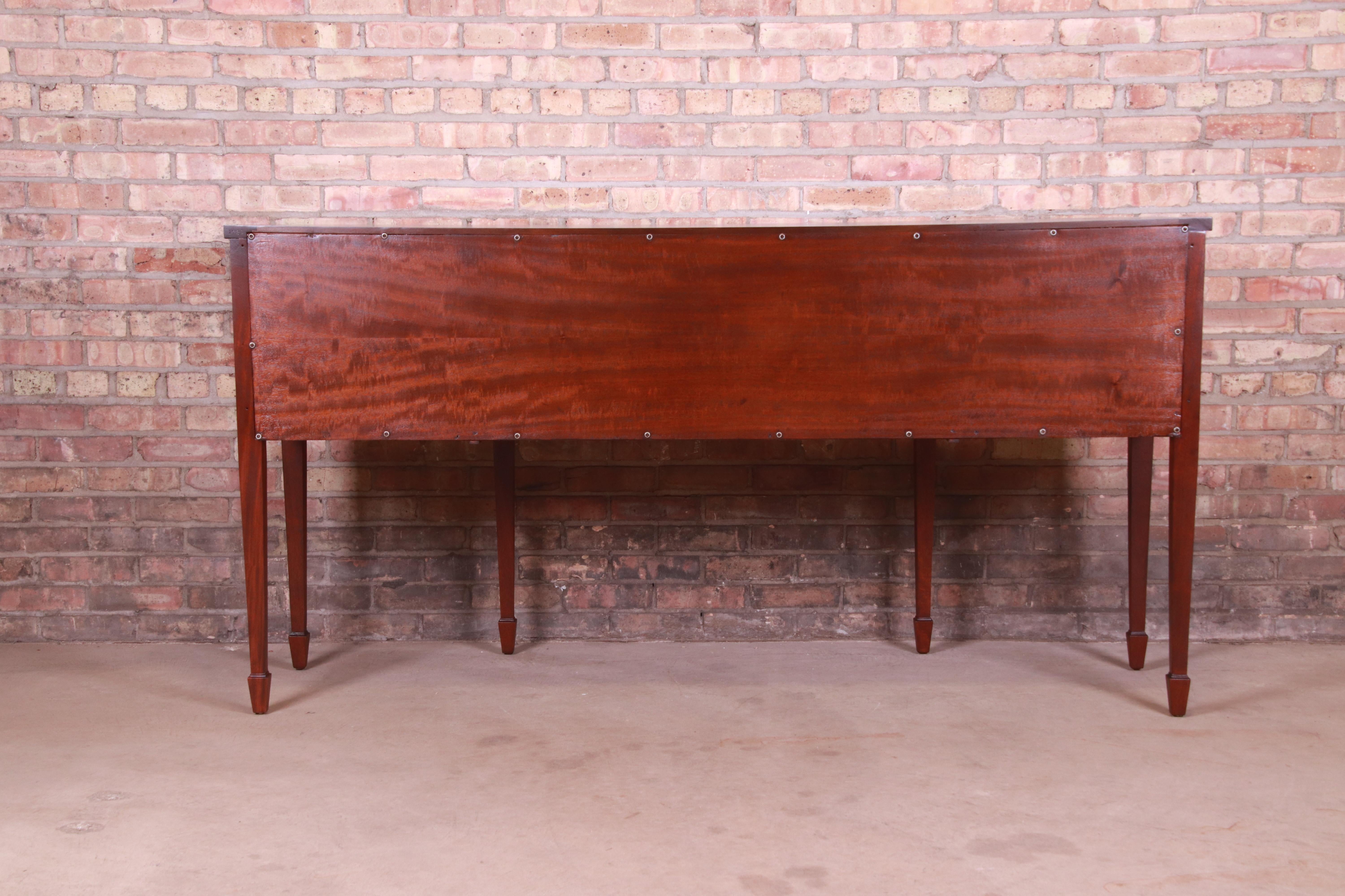 Landstrom Georgian Flame Mahogany Sideboard Credenza, Newly Refinished 13