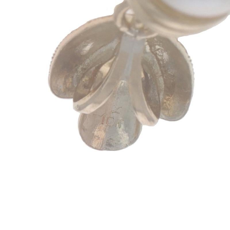 Women's Landstrom's Black Hills Gold Cultured Pearl Solitaire Pendant - Yellow Gold 10k For Sale