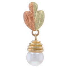 Landstrom's Black Hills Gold Cultured Pearl Solitaire Pendant - Yellow Gold 10k