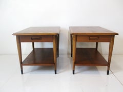 Lane Acclaim Dove Tail End Tables with Drawers by Andre Bus