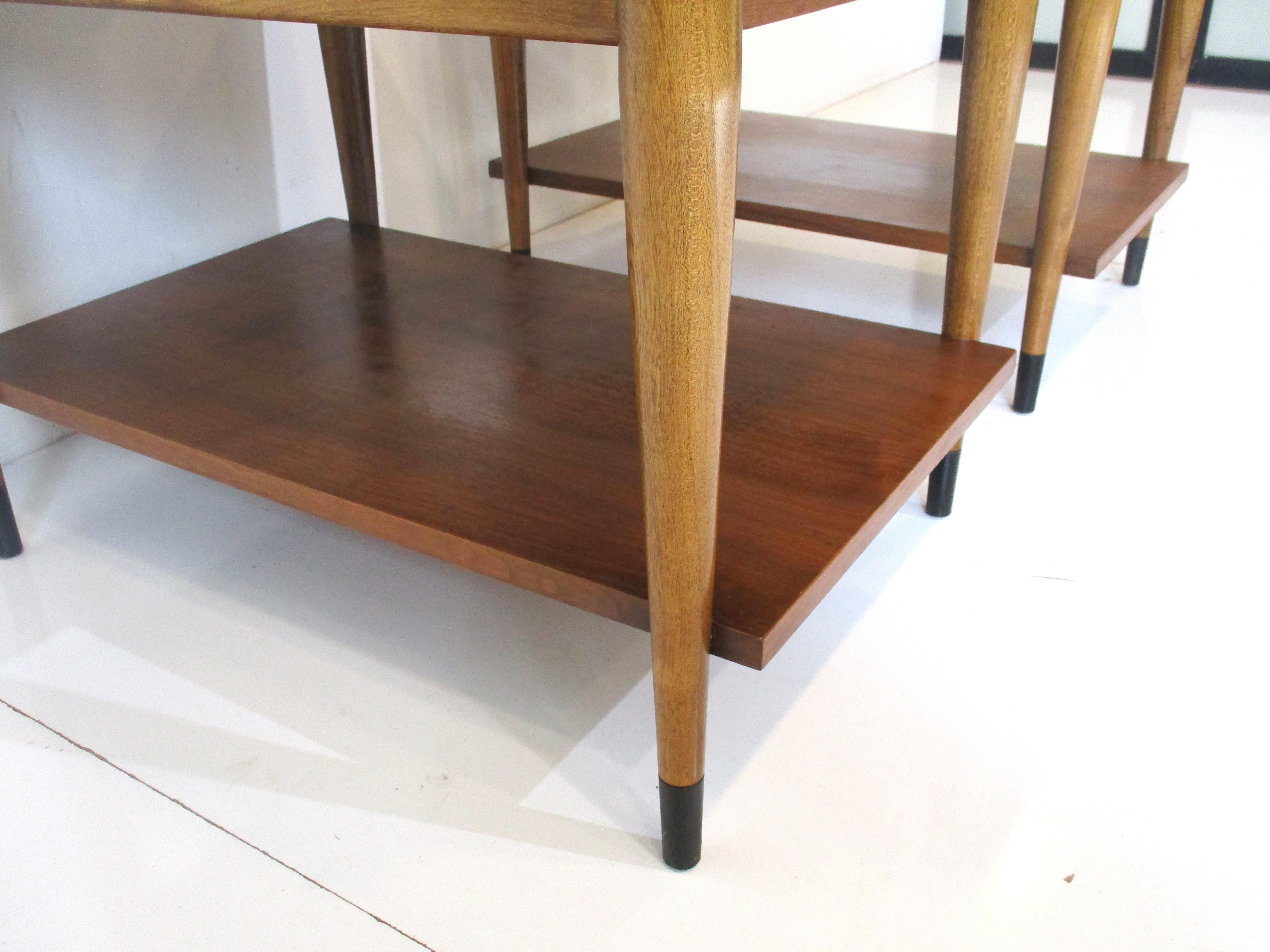 Lane Acclaim Dove Tail End Tables with Drawers by Andre Bus 2