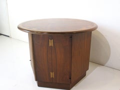 Lane Acclaim Drum Side Table with Storage by Andre Bus