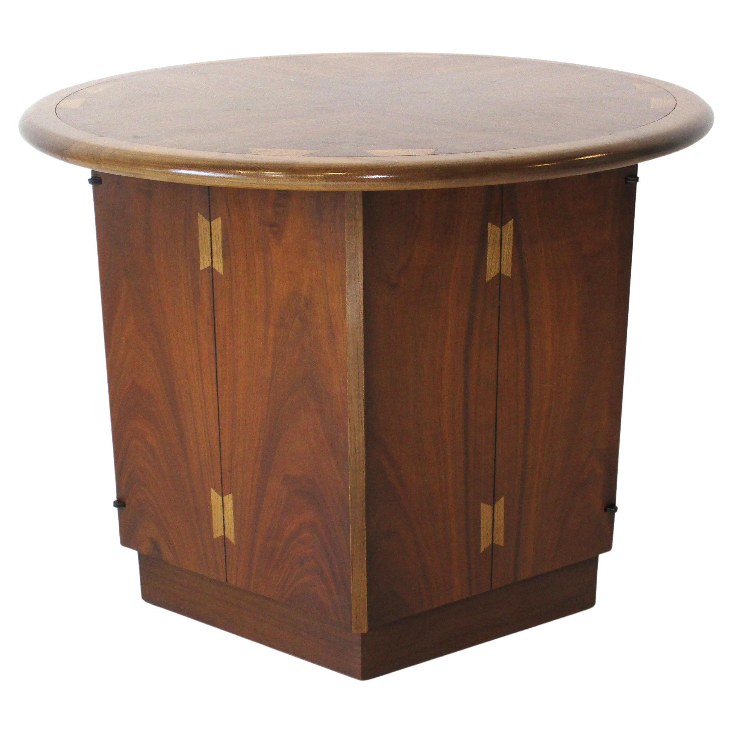 Lane Acclaim Drum Side Table with Storage by Andre Bus