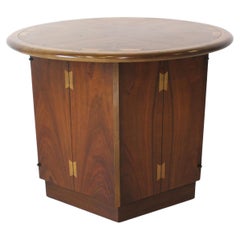 Vintage Lane Acclaim Drum Side Table with Storage by Andre Bus
