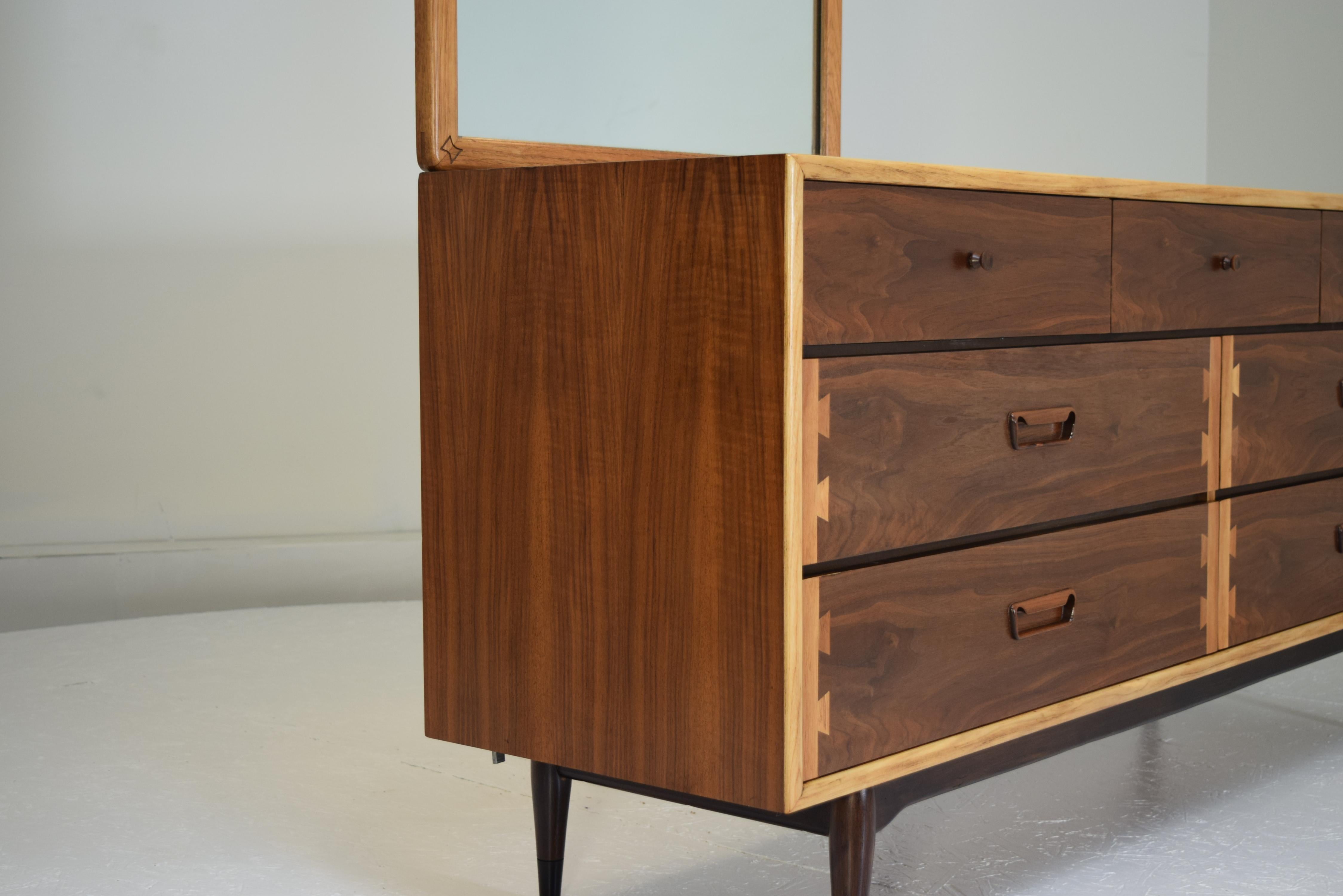 American Lane Acclaim lowboy Dresser and Mirror