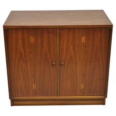 Lane Acclaim Mid-Century Modern Dovetail 2 Door Walnut Cabinet Chest