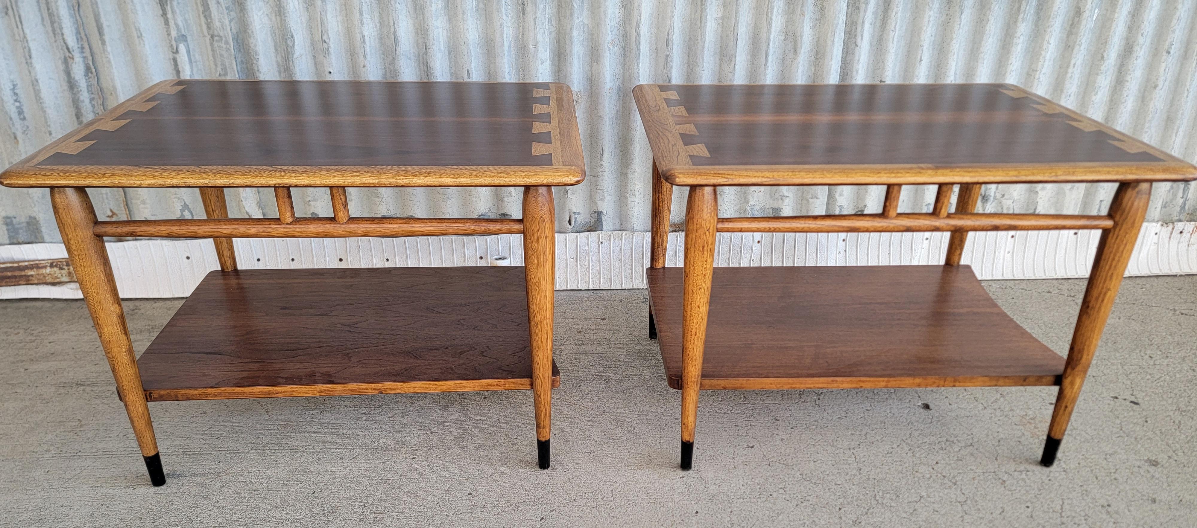 American Lane Acclaim Mid-Century Modern End Tables A Pair