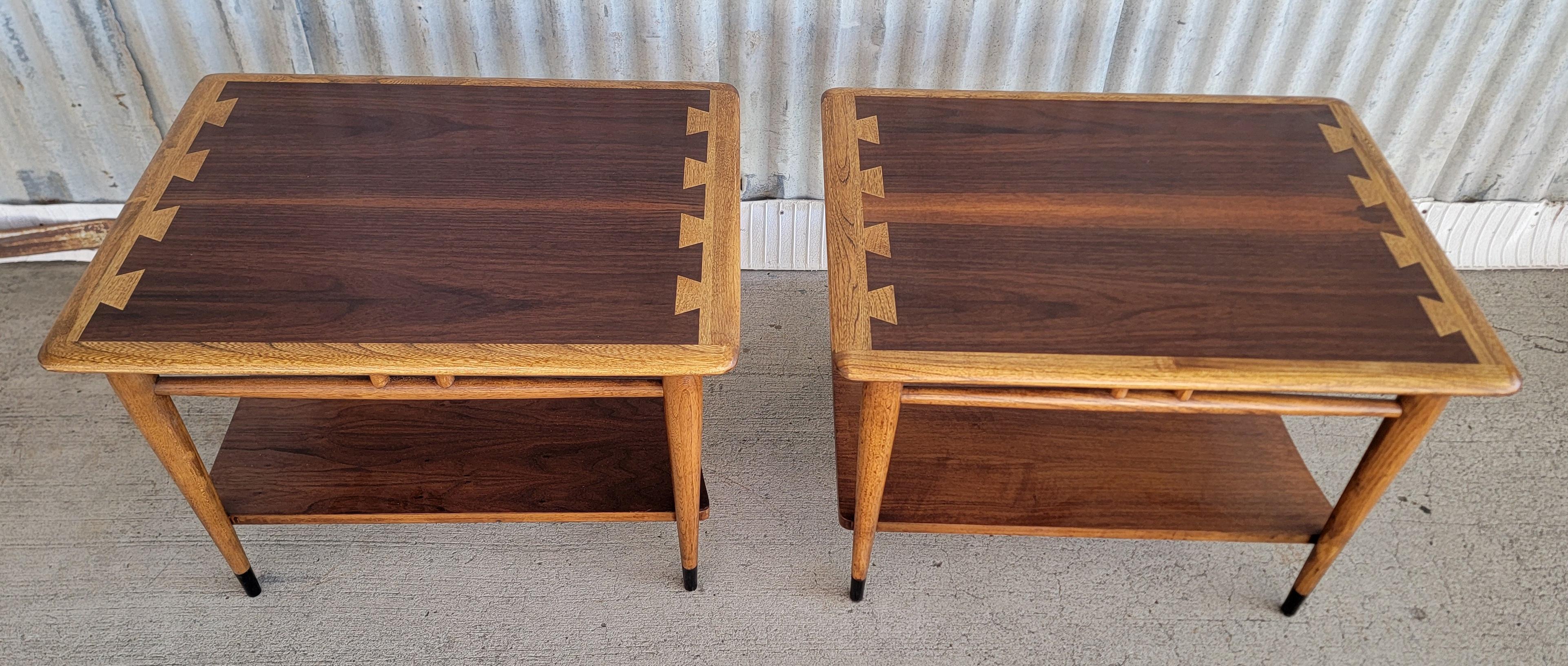 Lane Acclaim Mid-Century Modern End Tables A Pair In Good Condition In Fulton, CA