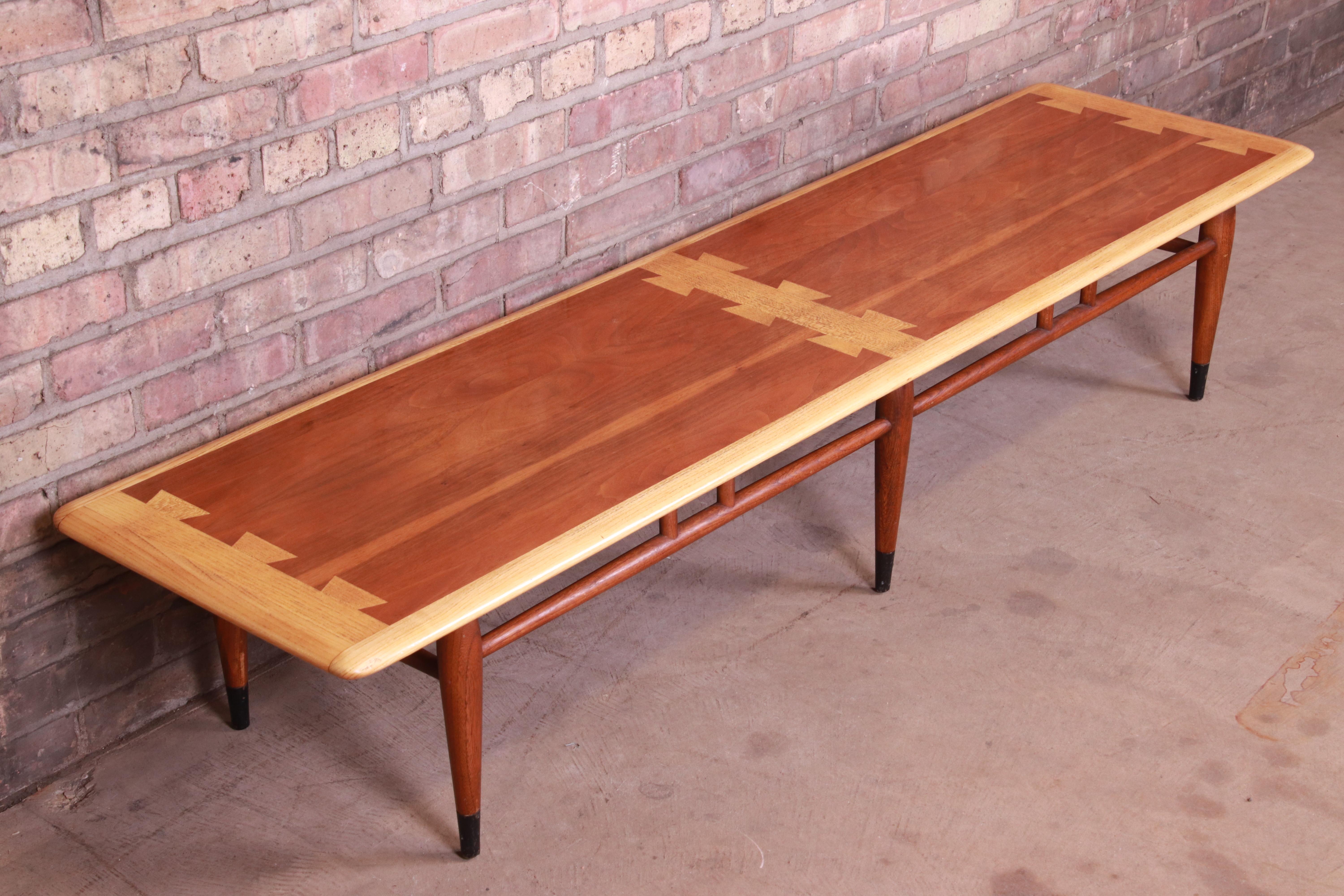 American Lane Acclaim Mid-Century Modern Long Surfboard Coffee Table, Newly Refinished