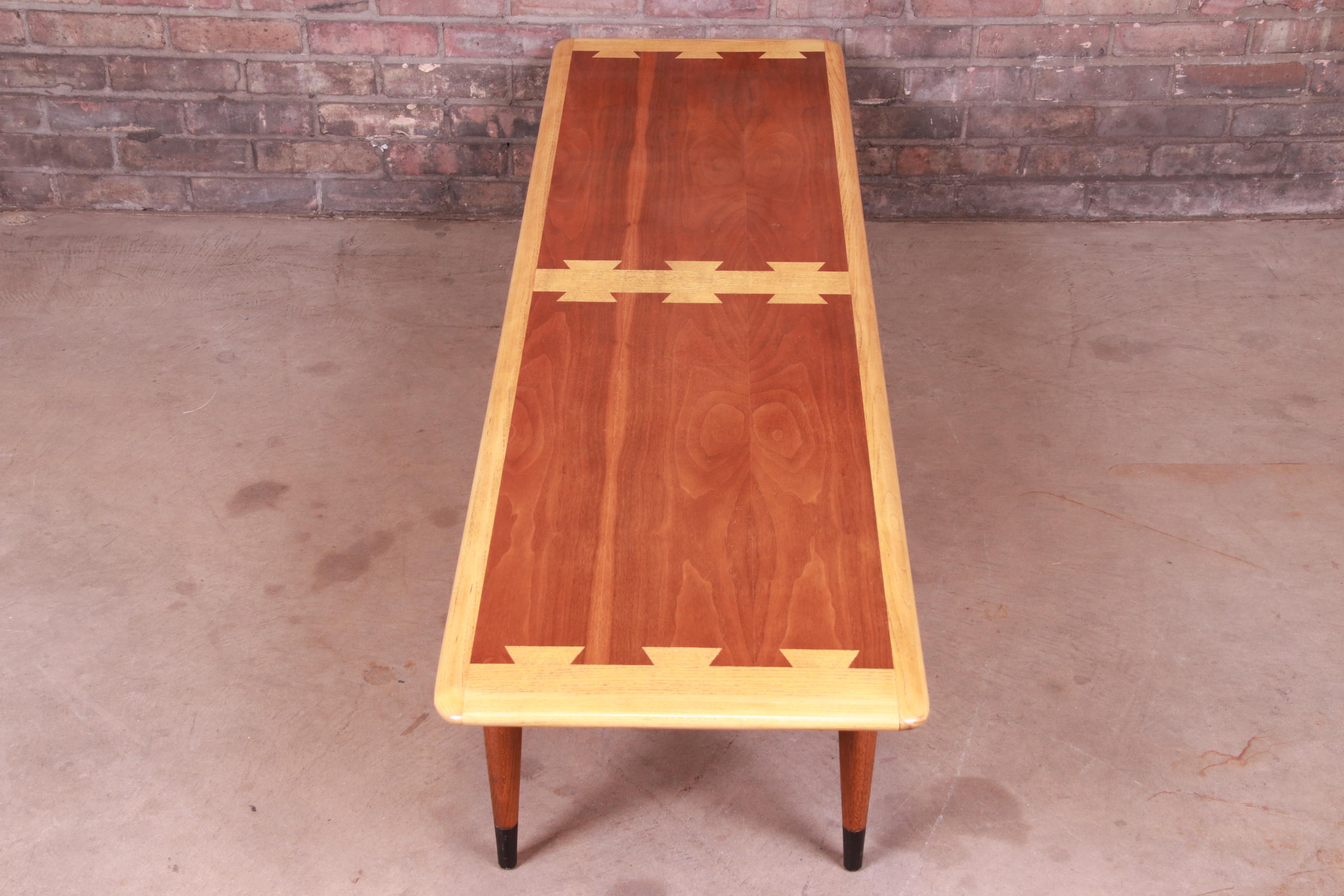 Mid-20th Century Lane Acclaim Mid-Century Modern Long Surfboard Coffee Table, Newly Refinished