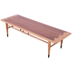 Lane Acclaim Mid-Century Modern Walnut Coffee Table, Newly Refinished
