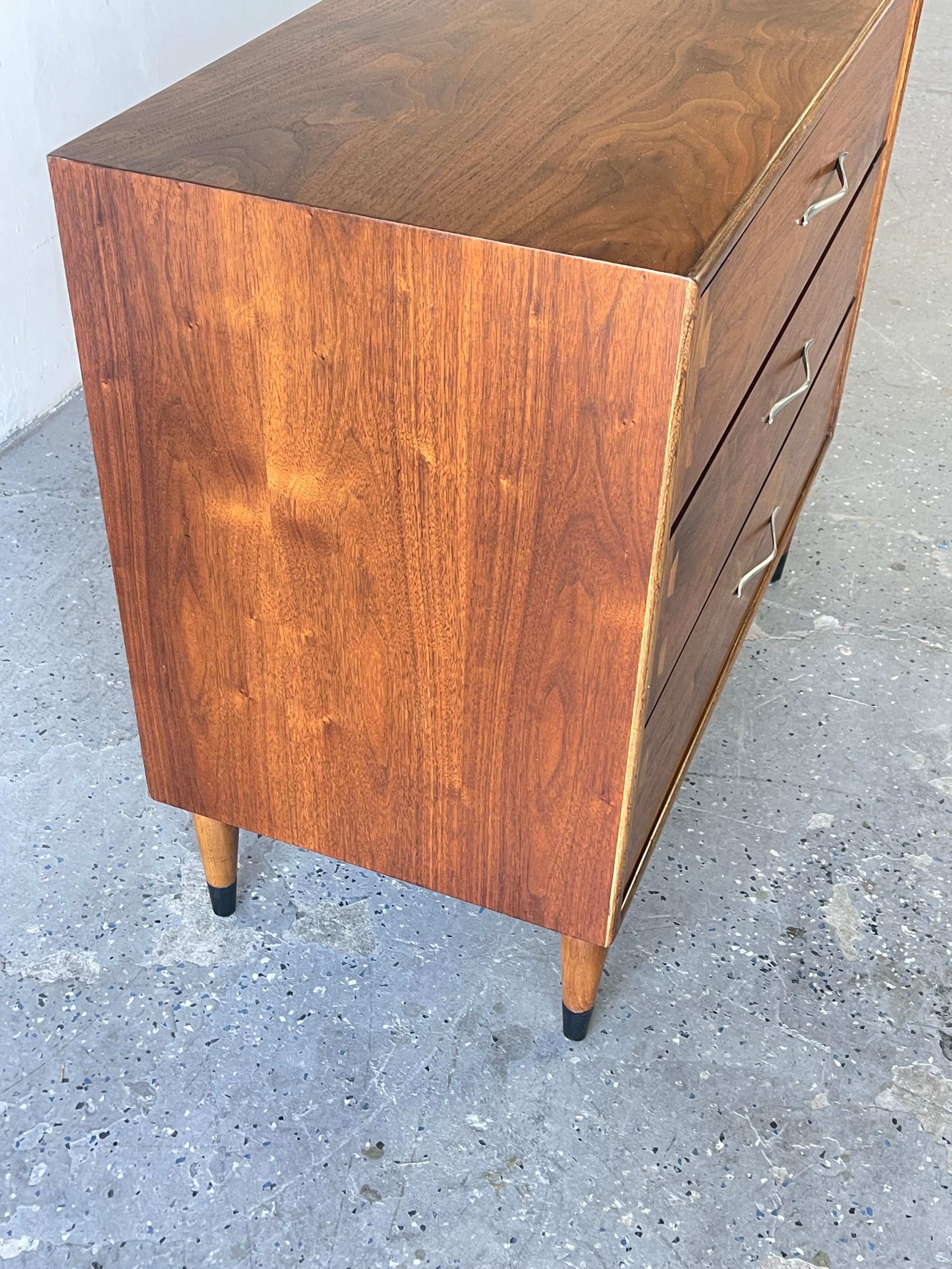 Lane Acclaim Mid-Century Modern Walnut Small Dresser 1
