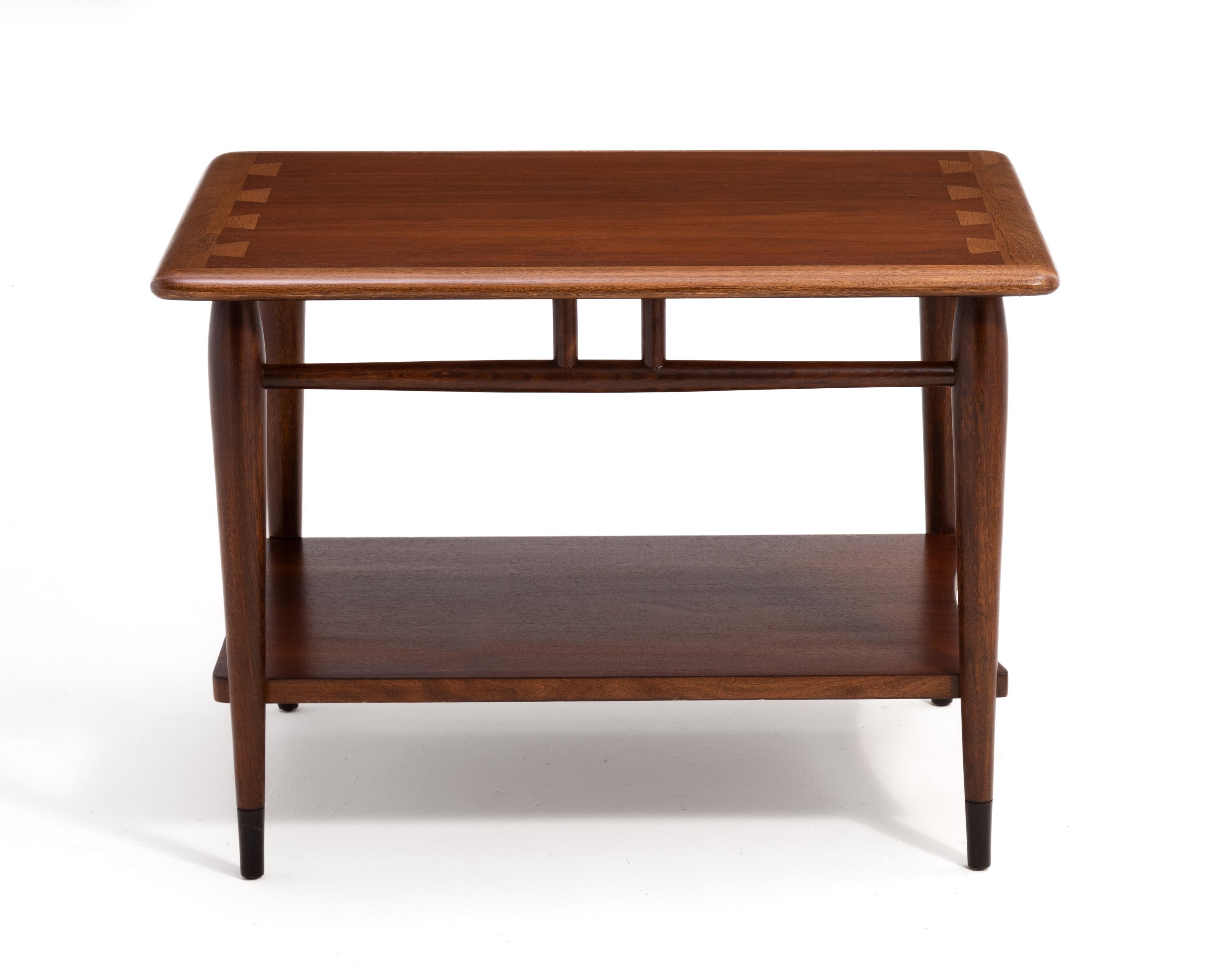 Lane Acclaim Mesa auxiliar Mid Century Fresno nogal Metal en venta