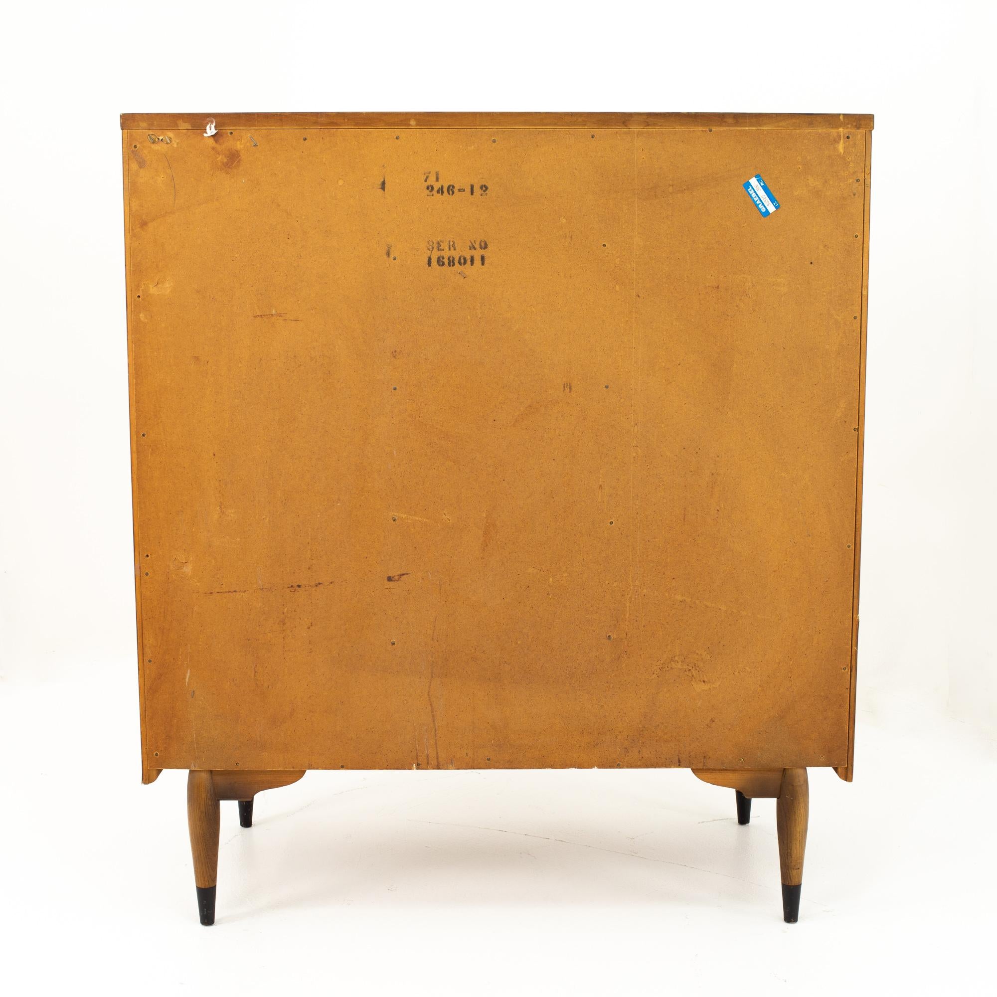 Lane Acclaim Mid Century Walnut 5-Drawer Highboy Dresser 3