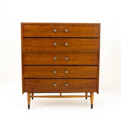 Lane Acclaim Mid Century Walnut 5-Drawer Highboy Dresser