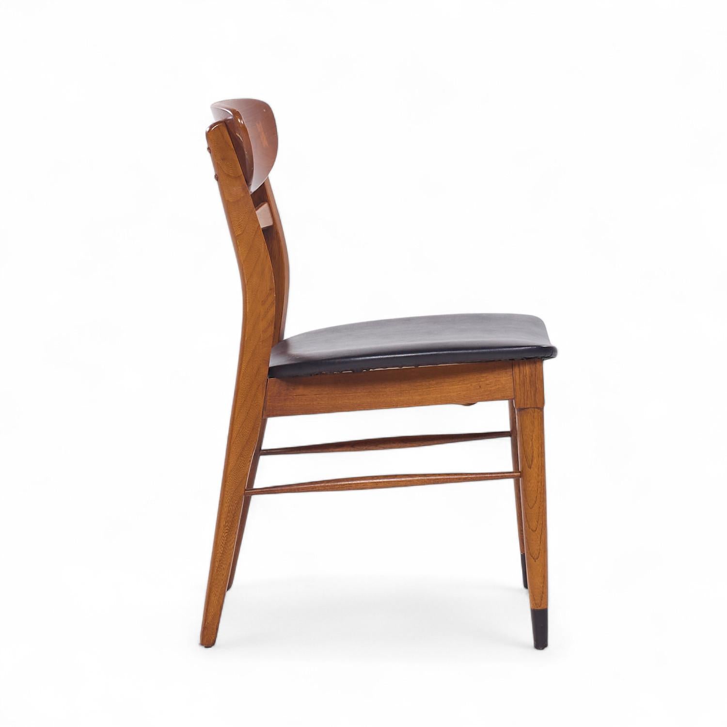 Lane Acclaim Mid Century Nussbaum Esszimmerstühle - 6er Set (20. Jahrhundert) im Angebot