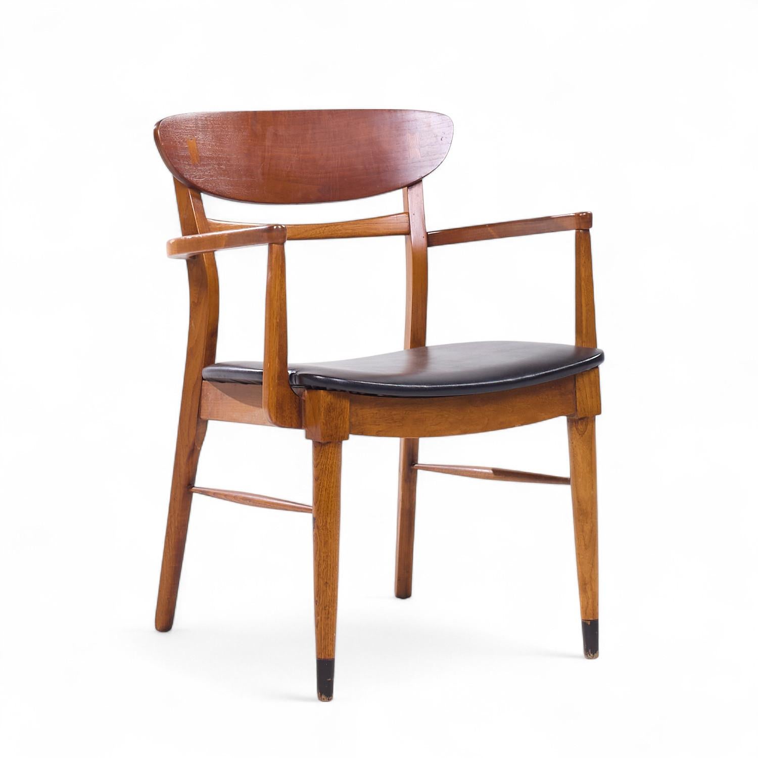 Lane Acclaim Mid Century Nussbaum Esszimmerstühle - 6er Set im Angebot 1