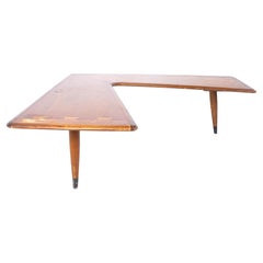 Lane Acclaim Mid Century Walnut Dovetail Boomerang Coffee Table