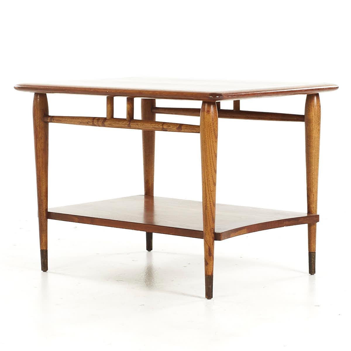 Lane Acclaim Mid Century Walnut Dovetail Side Table For Sale 2