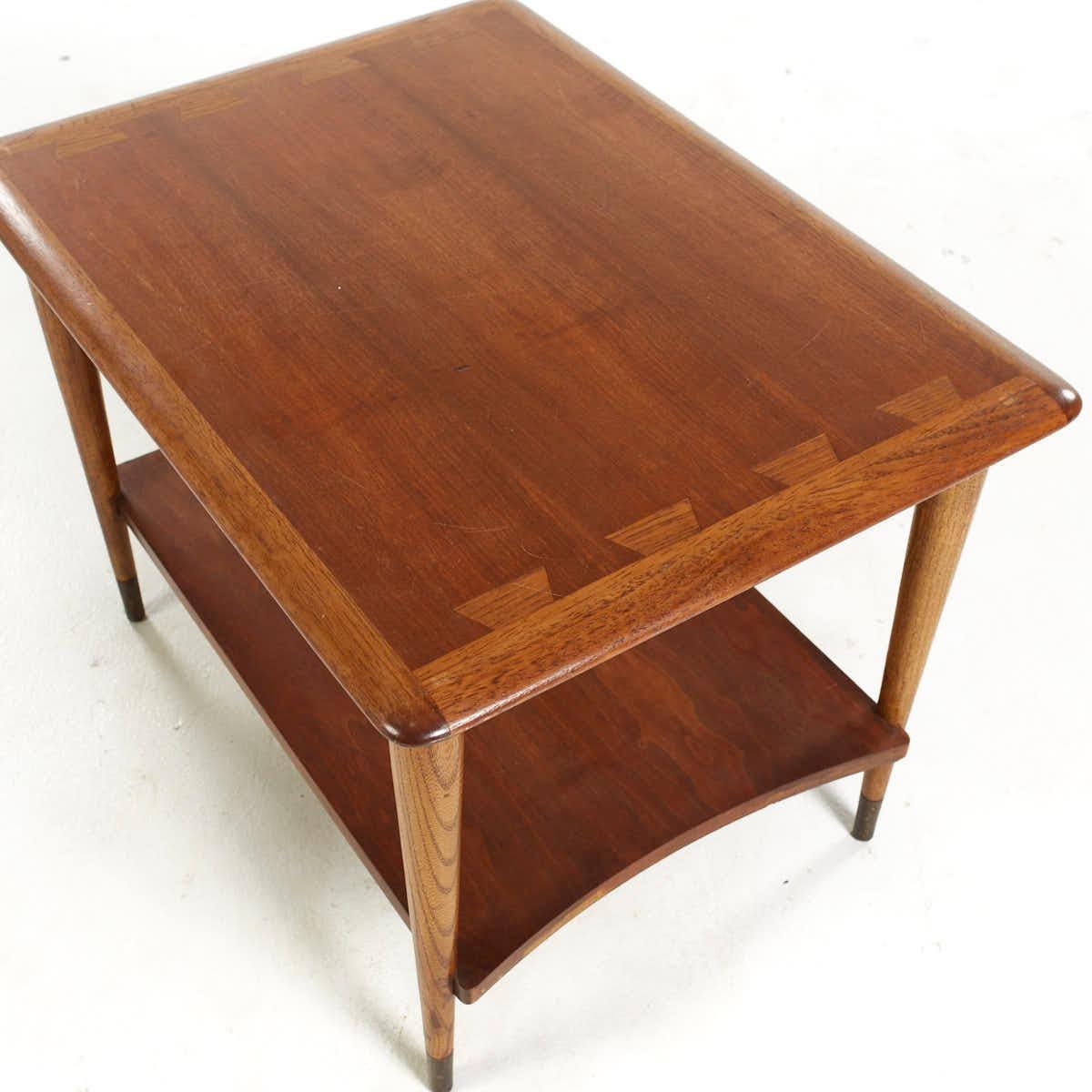Lane Acclaim Mid Century Walnut Dovetail Side Table For Sale 3