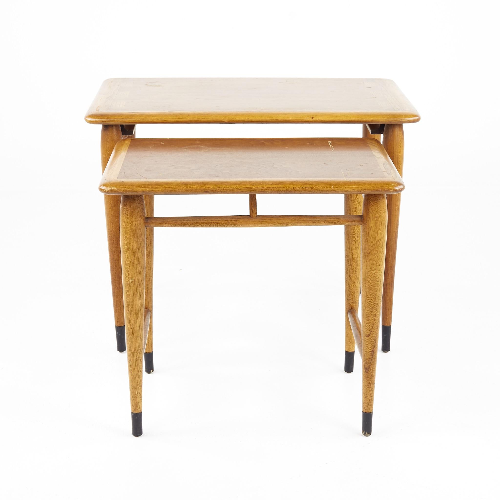 American Lane Acclaim Mid Century Walnut Nesting Tables