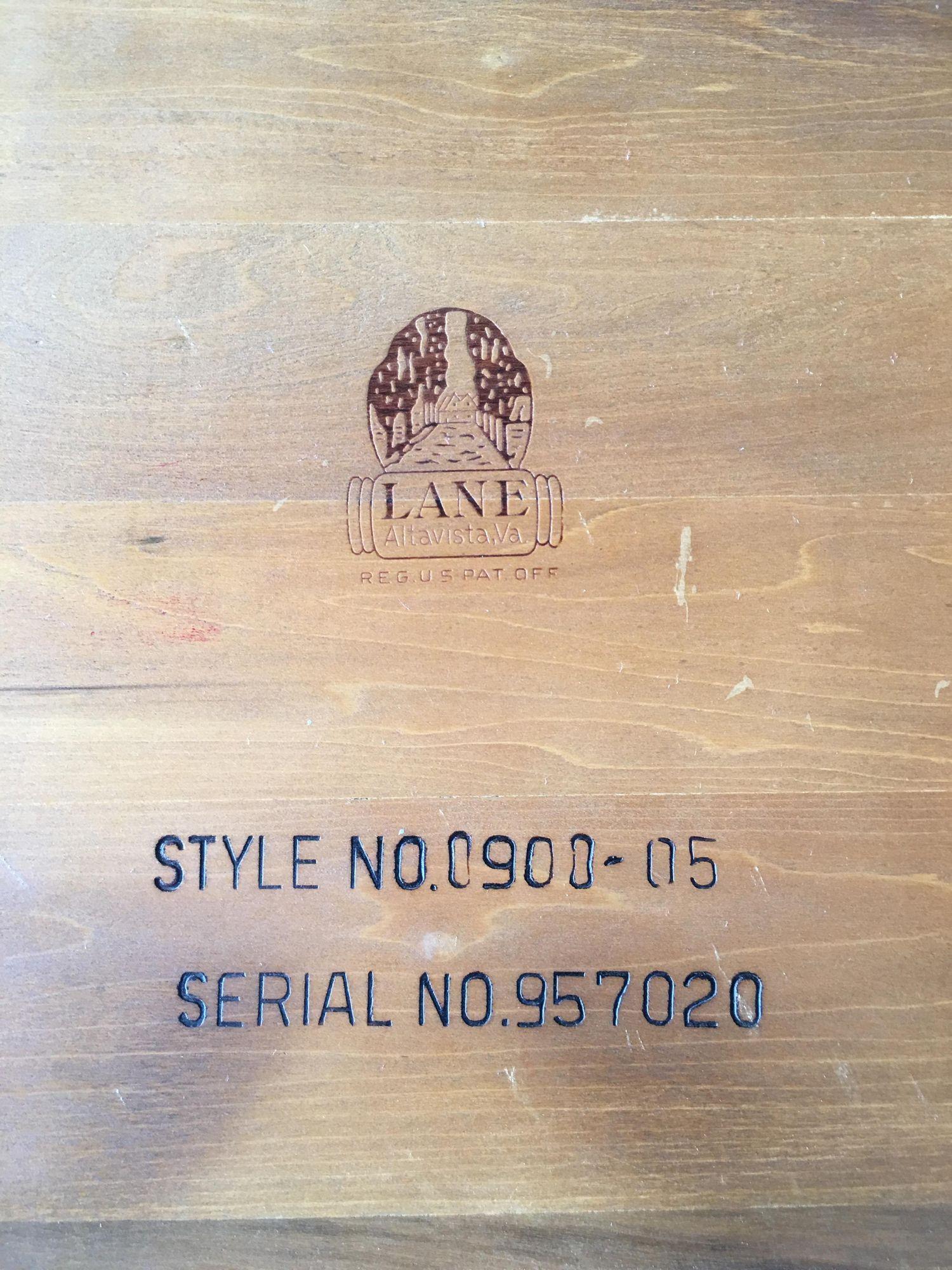 Lane Acclaim Walnut and Ash Inlay Side Table Designed by Andre Bus For Sale 3