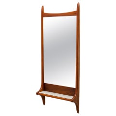 Lane Alta Vista Sculptural Mid Century Modern Mirror Tile Shelf