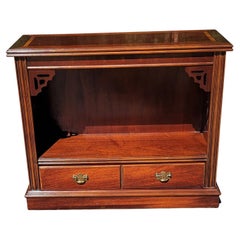 Lane Altavista Chippendale Banded Top Mahogany Low Bookcase Console Table