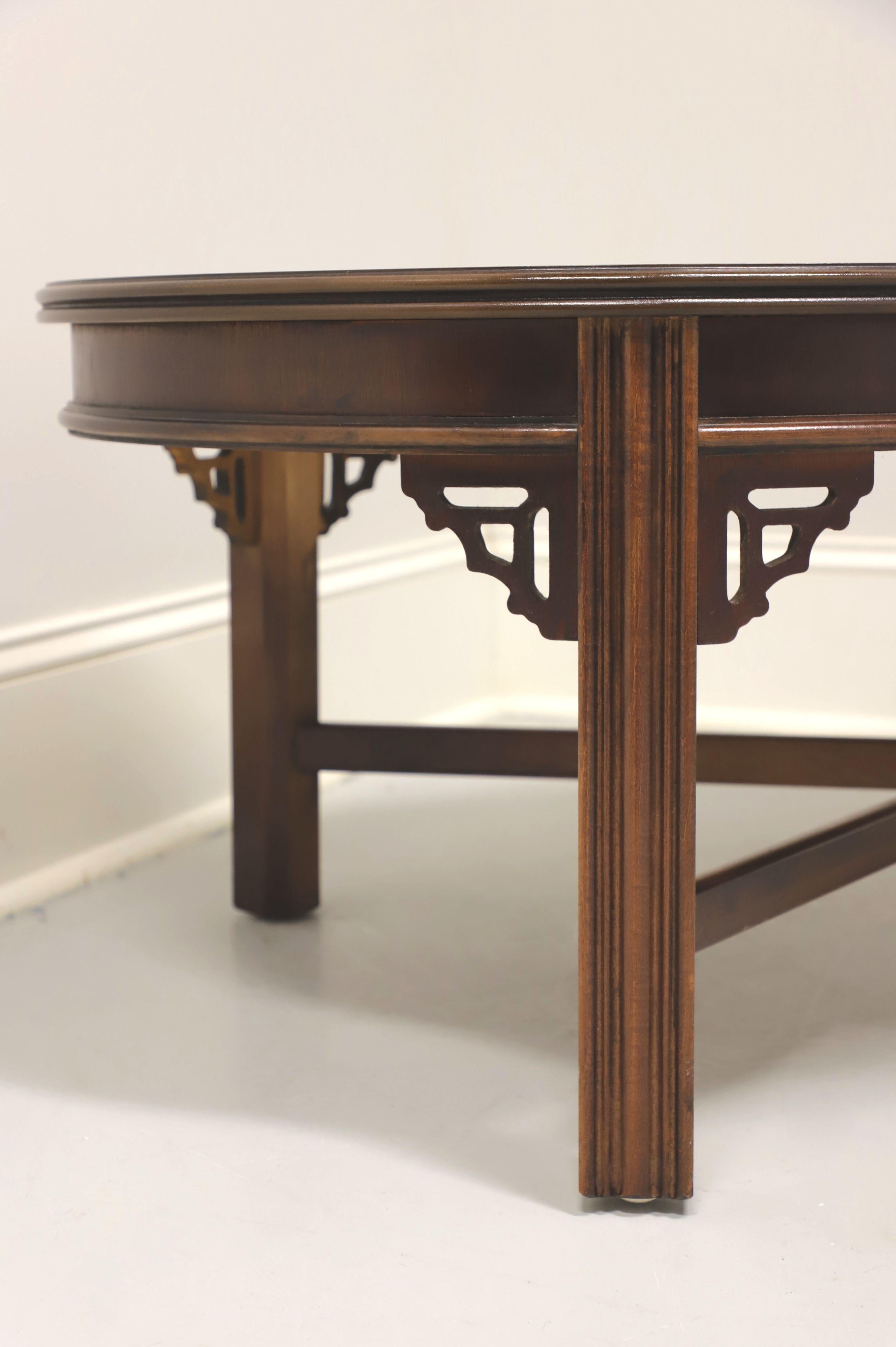 American LANE Altavista Inlaid Mahogany Chippendale Coffee Cocktail Table