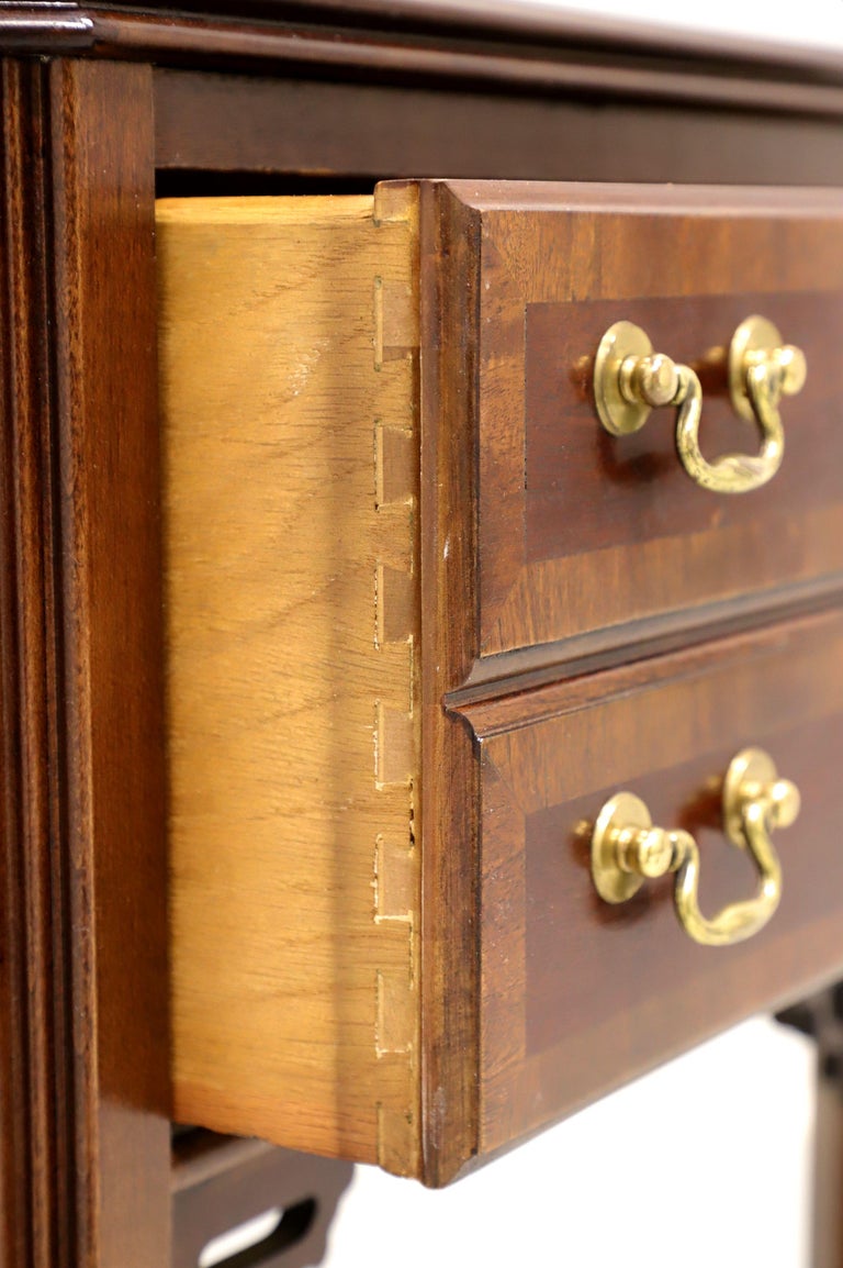 LANE Altavista Inlaid Mahogany Chippendale OneDrawer End Side Table