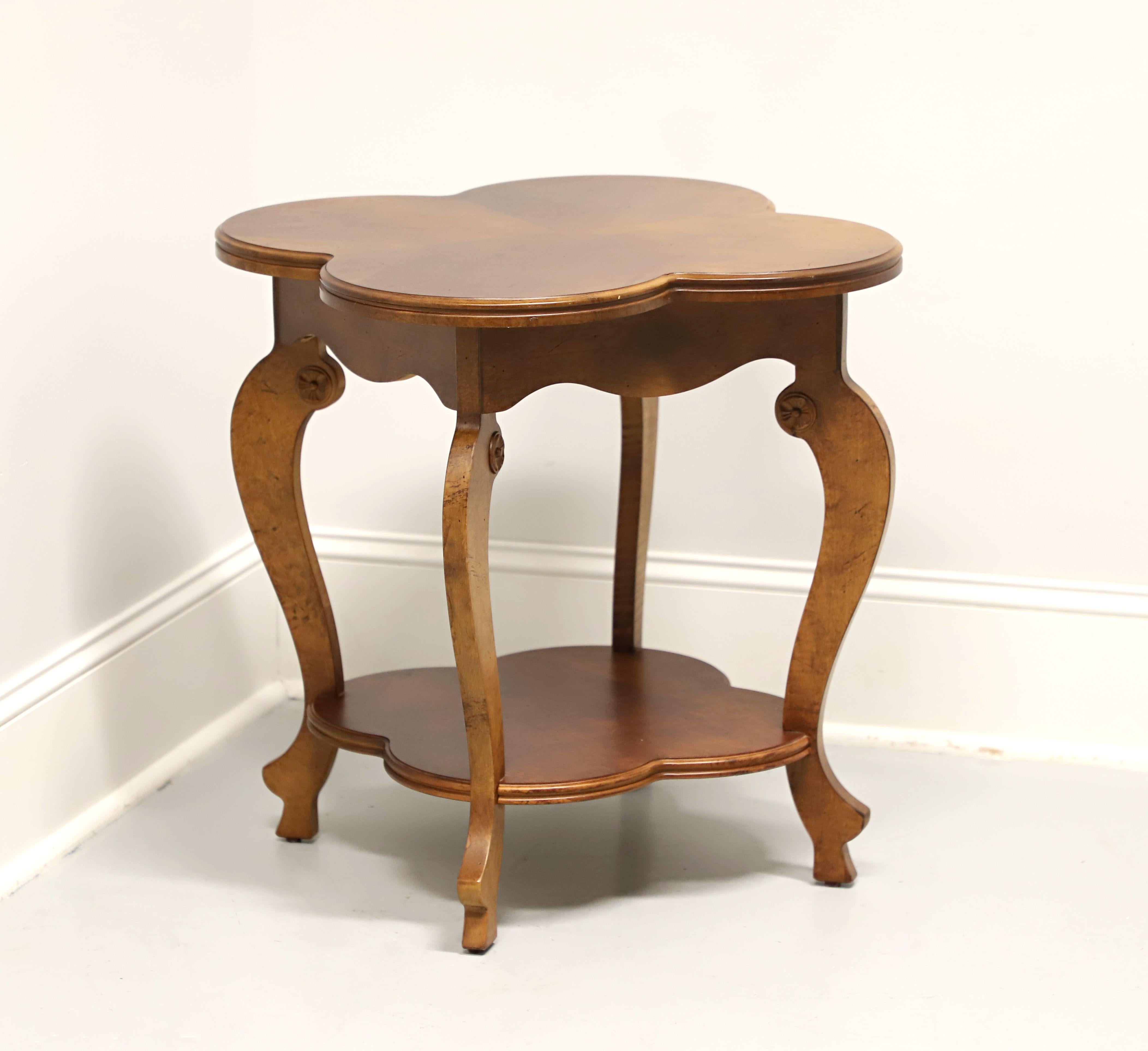 LANE Altavista Maple Art Nouveau Clover Shaped Accent Table For Sale 2