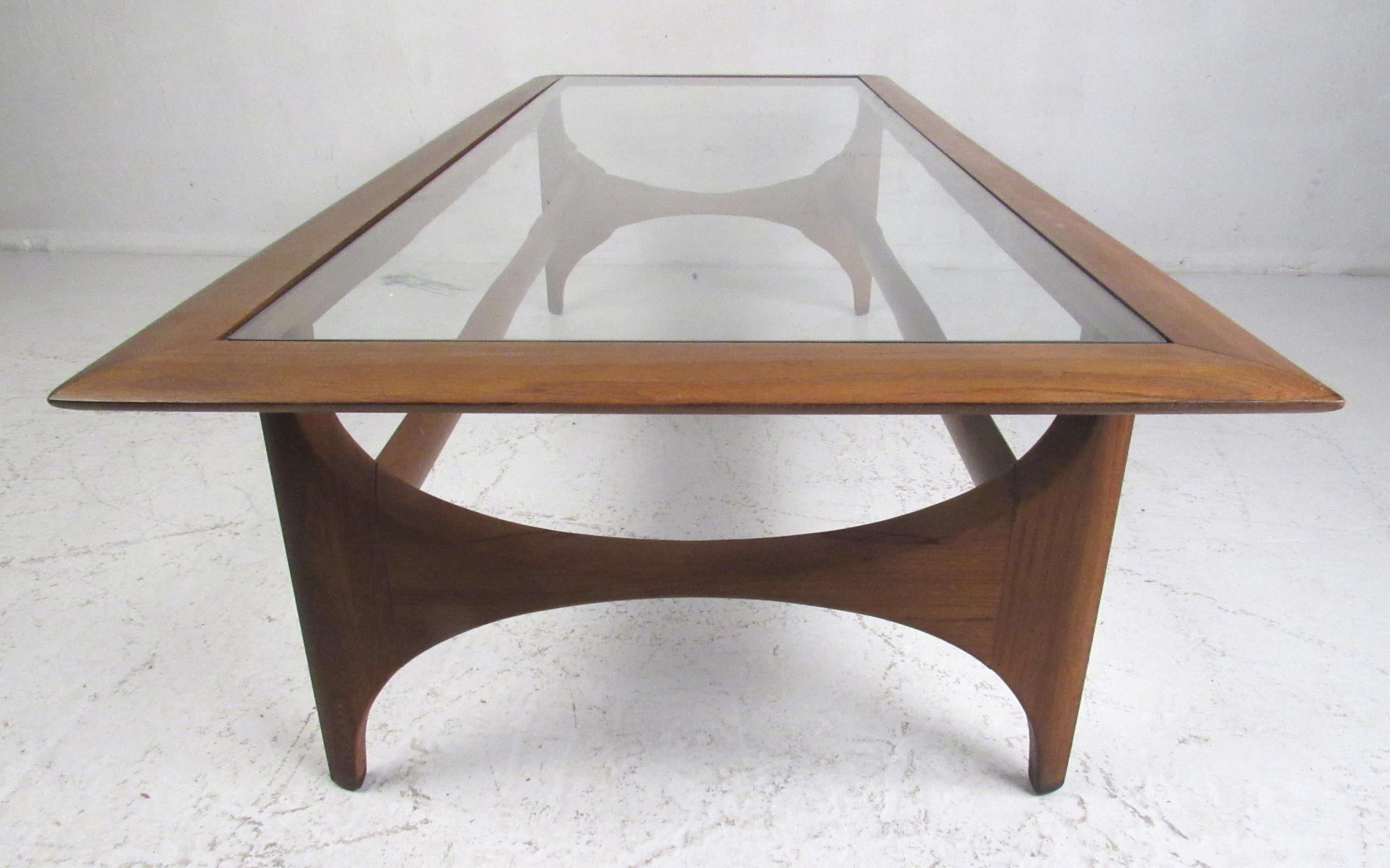 Glass Silhouette Table by Lane Furniture For Sale