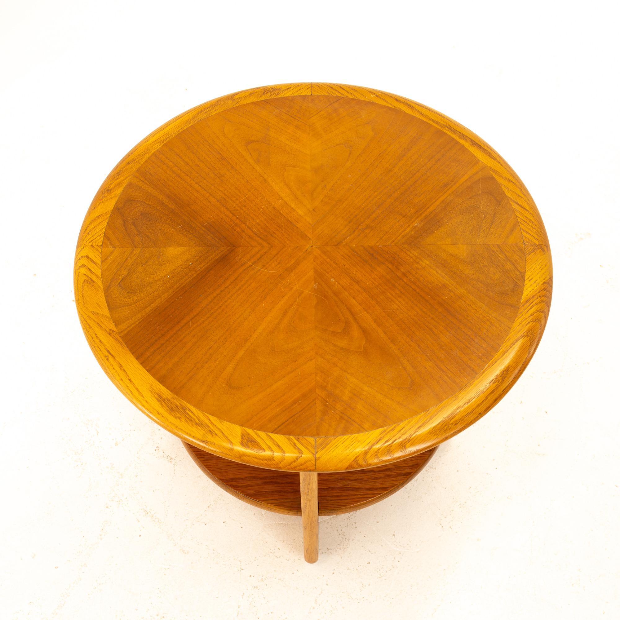 Mid-Century Modern Lane Altavista Mid Century Walnut Round Side End Table