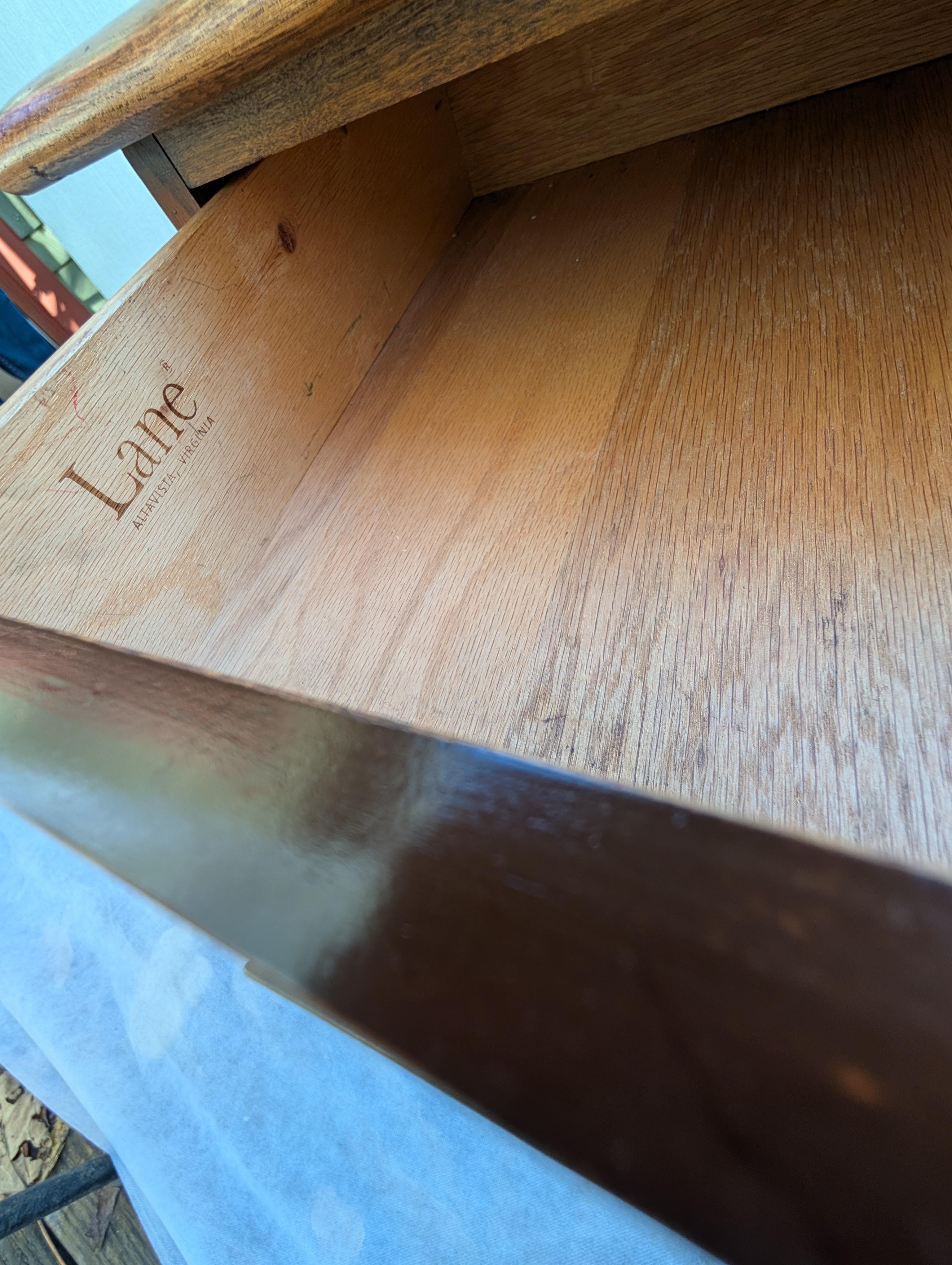 Lane Altavista one drawer dovetailed top side table For Sale 8