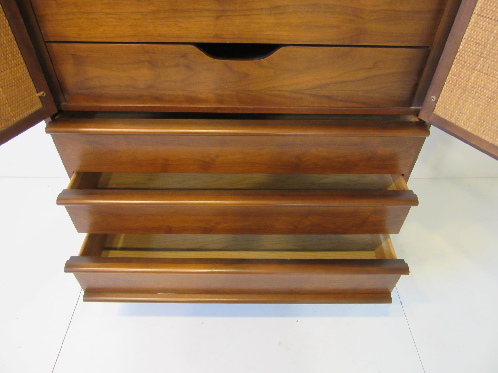Lane Altavista Tall Walnut Dresser Chest from the Rhythm Collection 2