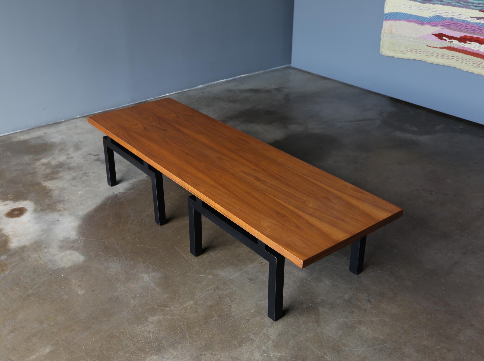 Lane Altavista Walnut Coffee Table / Bench, United States, c.1965.  This piece has been professionally restored.  