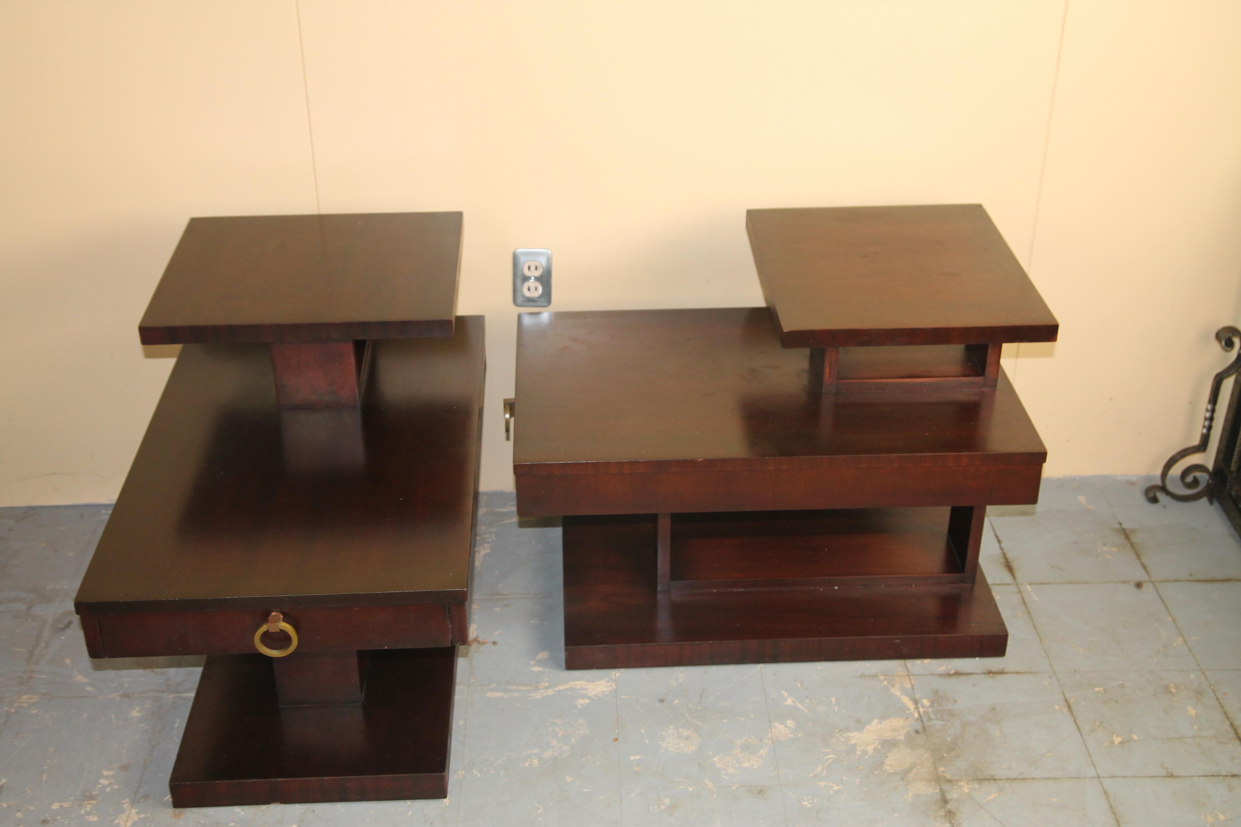 Mid-Century Modern Lane Architectural Side Tables