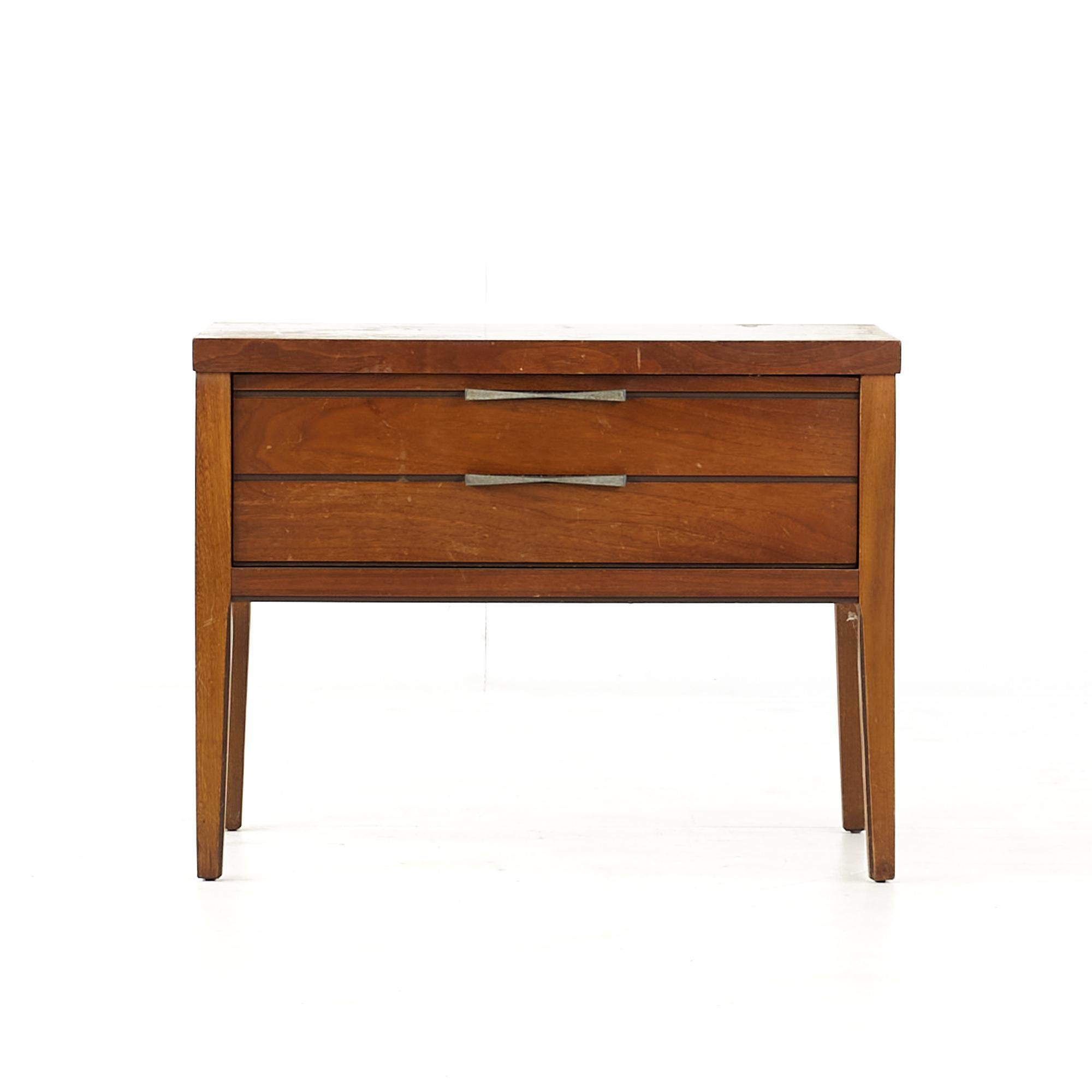 Lane Bowtie Tuxedo mid century walnut nightstand

This nightstand measures: 26 wide x 15 deep x 20 inches high

All pieces of furniture can be had in what we call restored vintage condition. That means the piece is restored upon purchase so it’s