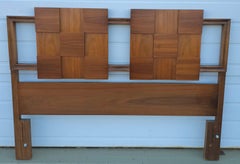 Lane Brutalist Mid-Century Walnut Full Size Headboard