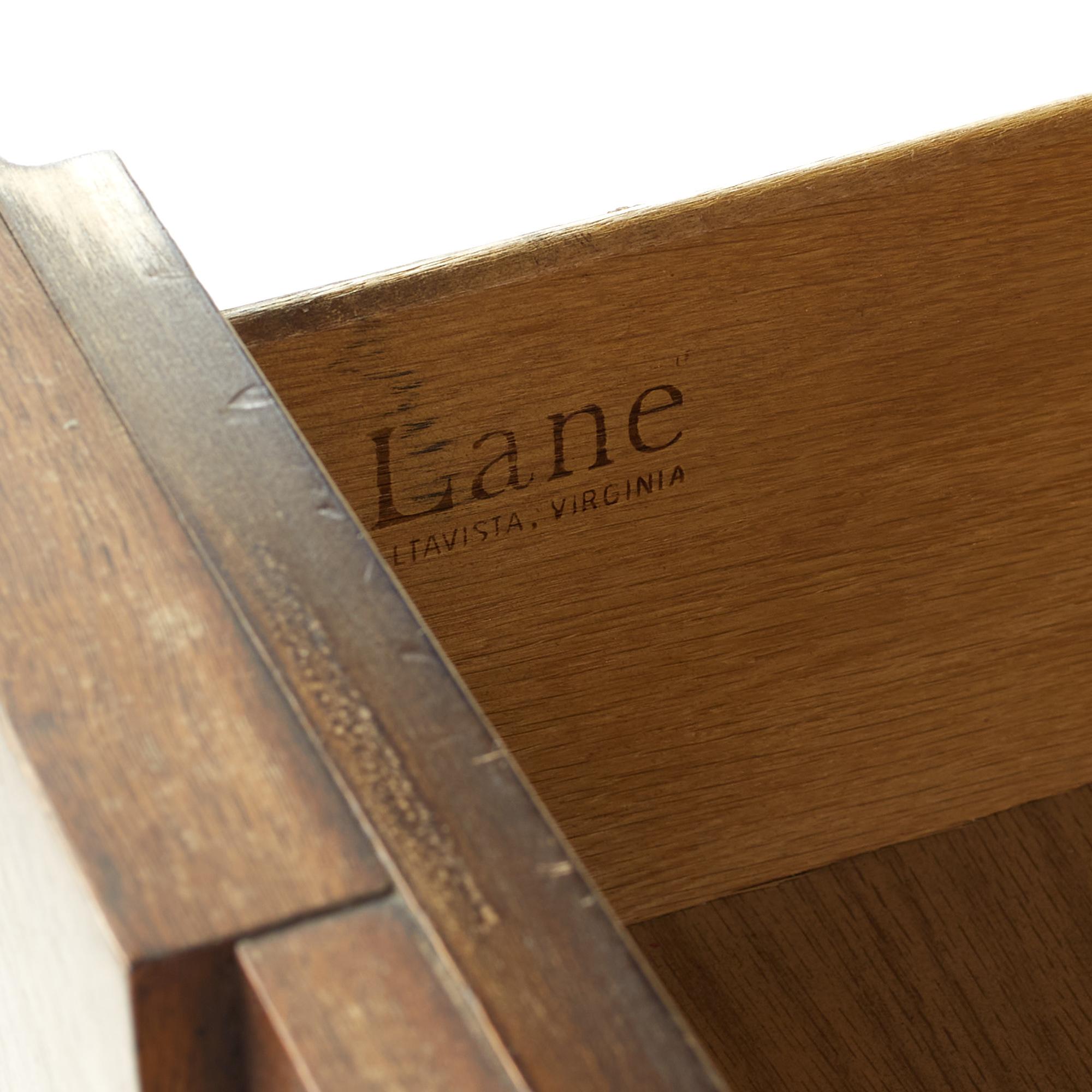 Lane Brutalist Mid-Century Walnut Lowboy Dresser 4