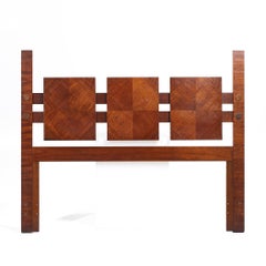 Lane Brutalist Mid Century Walnut Queen Headboard