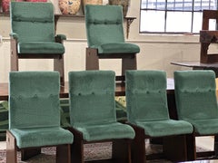 Lane Brutalist-Style Dining Set with Table and 6 Chairs