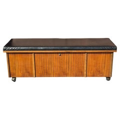 Lane's Cedar Lined Upholstered Seat Rolling Storage Bench