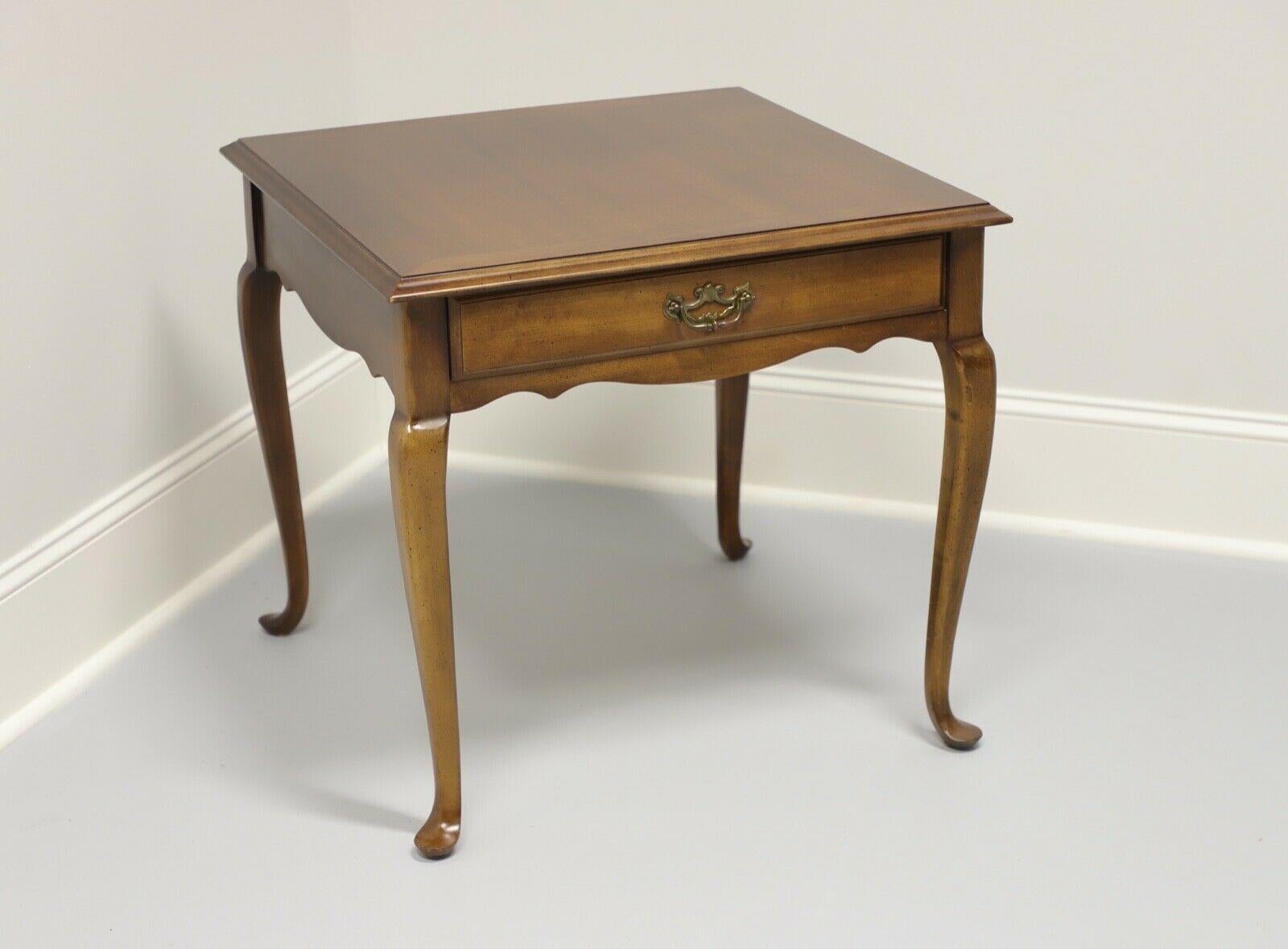 LANE Cherry Queen Anne Square End Side Table 2