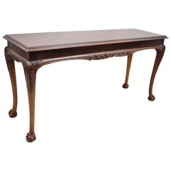 Used Lane Chinese Chippendale Georgian Mahogany Ball and Claw Console Sofa Hall Table